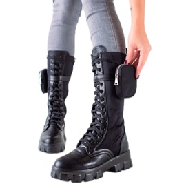 TRENDI Vysokí pracovníci s kapsou černý