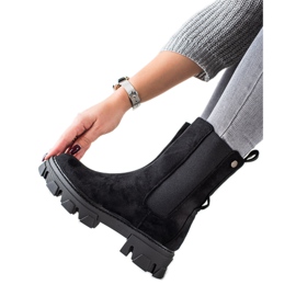 Sweet Shoes Módní černé boty na platformě černý