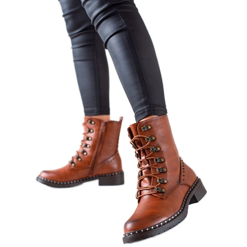 Super Me Neformální lovci z ekologické kůže hnědý