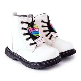 PE1 Lakované boty zateplené vlněným bílým anlonem