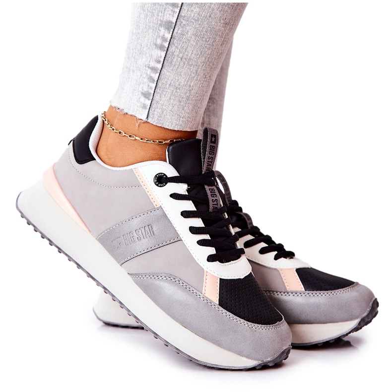 Sportovní obuv Memory Foam Big Star II274398 šedo-černá šedá