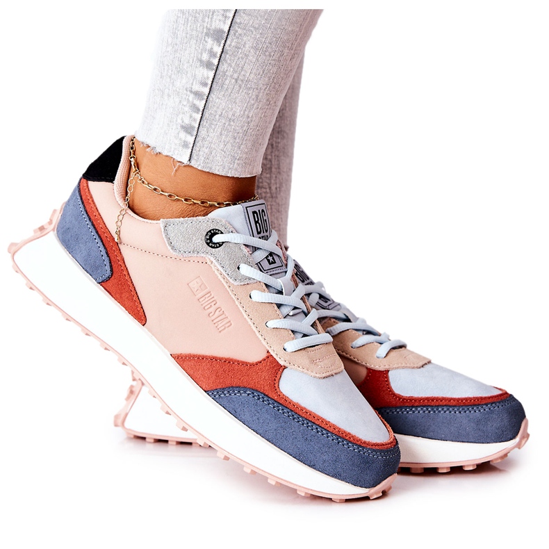 Sportovní obuv Memory Foam Big Star II274401 béžovo-modrá béžový modrý