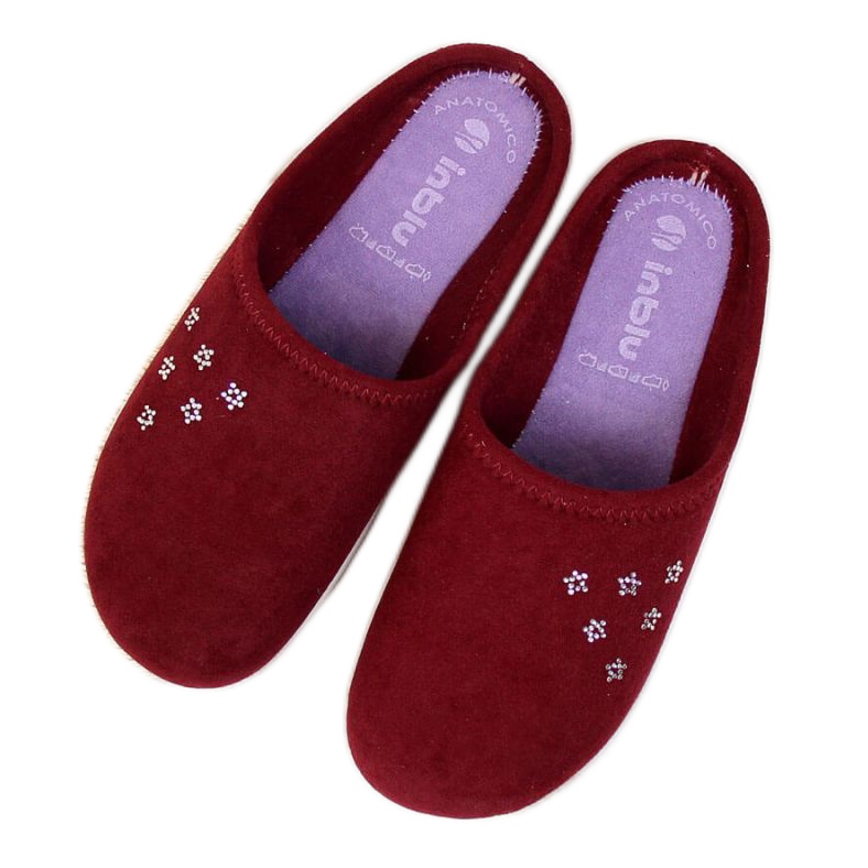 Domácí pantofle Inblu W ARC4 burgundy červené