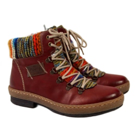 Zateplené boty Maroon W Rieker Z6743 červený