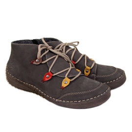 Šedé zateplené boty W Rieker 52542-42 šedá