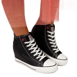 Tenisky na klínku Cross Jeans W II2R4025C černé bílý černý