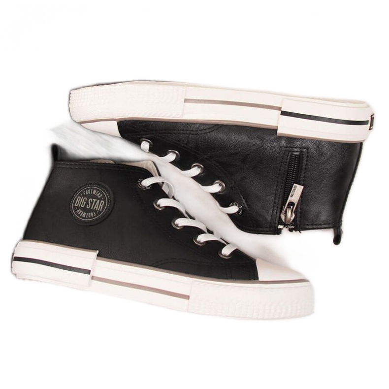 Tenisky z eko kůže Big Star Jr II374003 černé černá