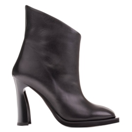 Marco Shoes Elegantní kozačky s prošíváním černá Marco Shoes Elegantní kozačky s prošíváním černá