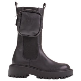 Marco Shoes Boty s odnímatelným pouzdrem na opasku černý