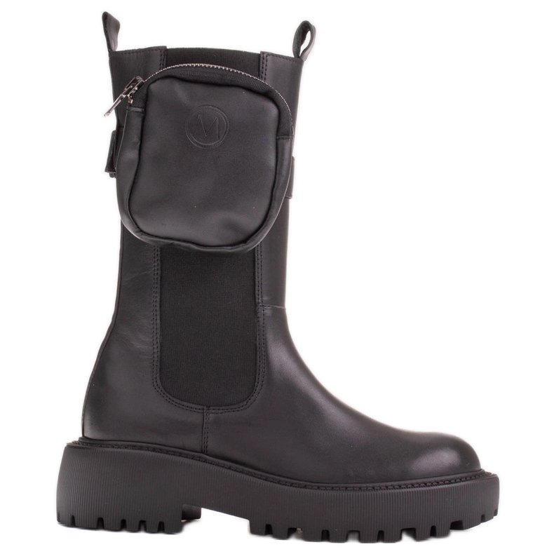 Marco Shoes Boty s odnímatelným pouzdrem na opasku černá Marco Shoes Boty s odnímatelným pouzdrem na opasku černá