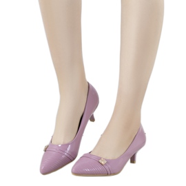 Fialové lodičky na nízkém podpatku Molly fialový