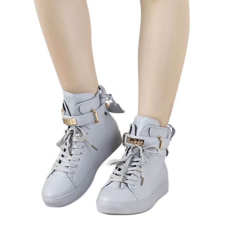 Šedé dámské kozačky Evelien šedá Šedé dámské kozačky Evelien šedá