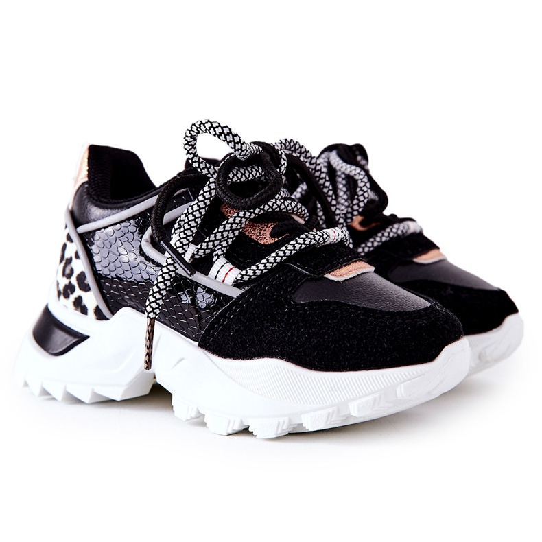 FR1 Dětské sportovní boty Tenisky Black Rommie černá vícebarevný