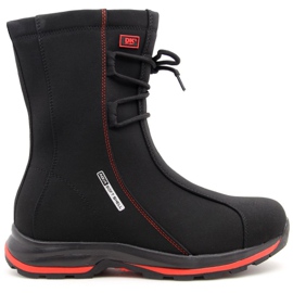 Nepromokavé boty do sněhu svázané Dk W DK15D černé černá