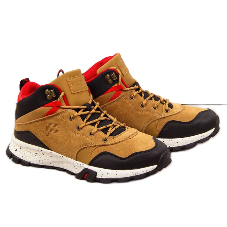 Kožené turistické boty Filippo M PAW294B camel hnědý