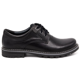 Kampol Kožené pánské boty 32/15 Black černý