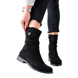 W. Potocki Vysoké semišové boty Potocki černý