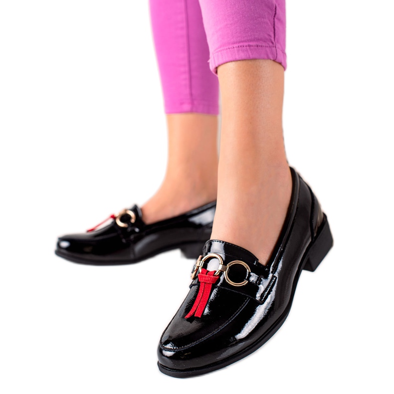 Filippo Lakované kožené boty černá