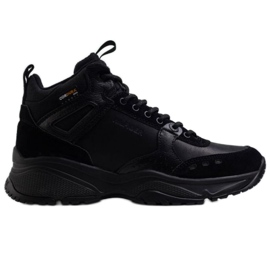 Boty Tommy Hilfiger High Sneaker Boot Leather M FM0FM03273 Bds černý