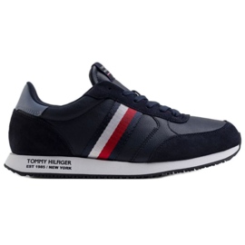Boty Tommy Hilfiger Runner Lo Leather Mix M FM0FM03736 DW5 námořnická modř