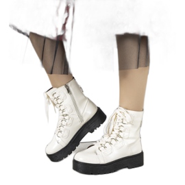 Bílé boty na vysoké podrážce Orane bílý ecru