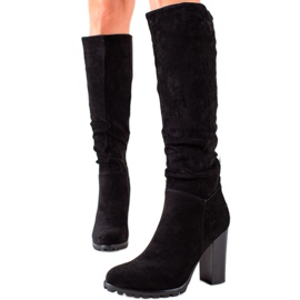 Sixth Sense Elegantní semišové boty černá Sixth Sense Elegantní semišové boty černá