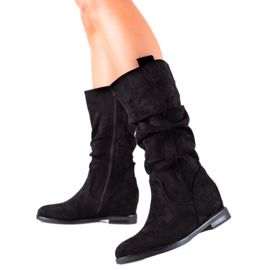 Renda Semišové klínové boty černý