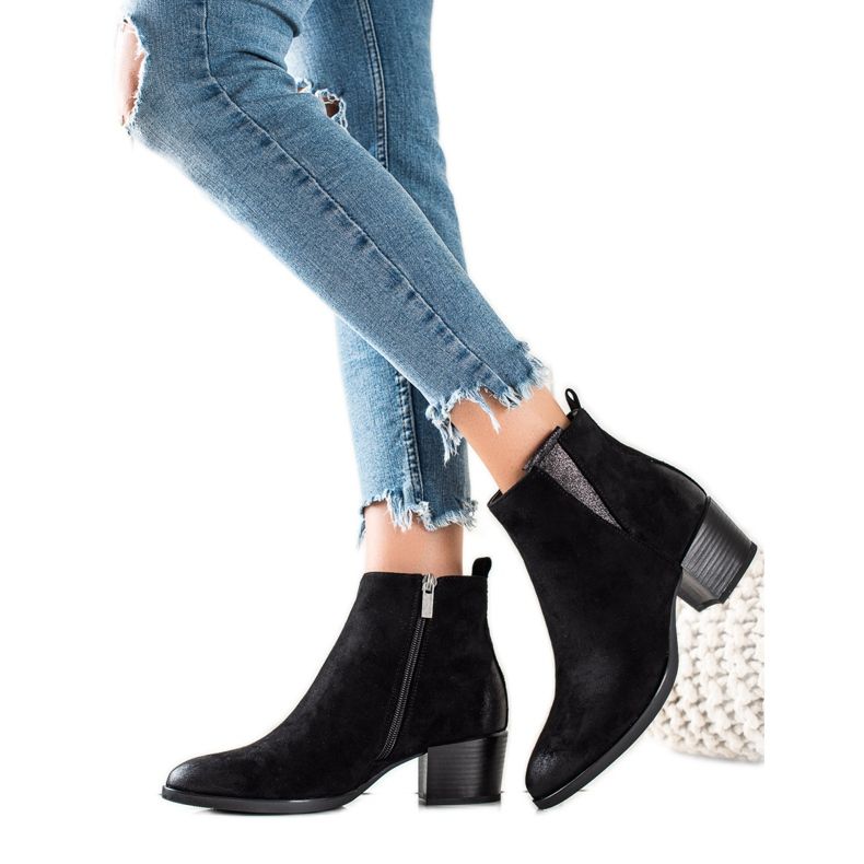 W. Potocki Neformální černé botičky Potocki černá