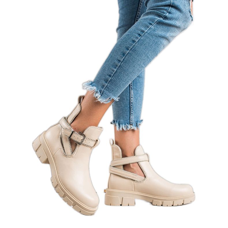 Bestelle Módní nasazovací pracovníci béžový