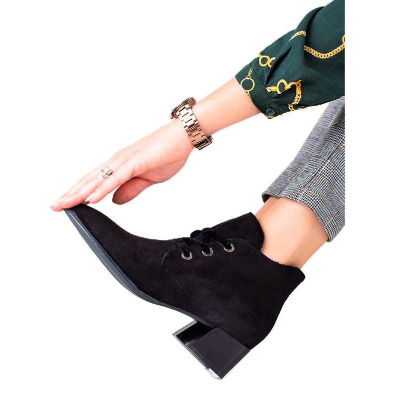 Kozačky na nízkém podpatku Sergio Leone černá