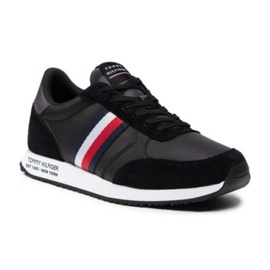 Boty Tommy Hilfiger Runner Lo Leather Mix M FM0FM03736 Bds černý