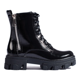 TRENDI Pracovníci s ozdobným zipem černý