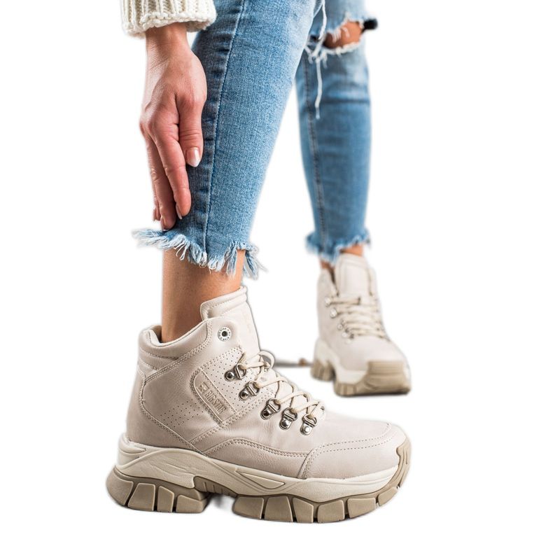 Dámské boty Big Star II274331 béžový Dámské boty Big Star II274331 béžový