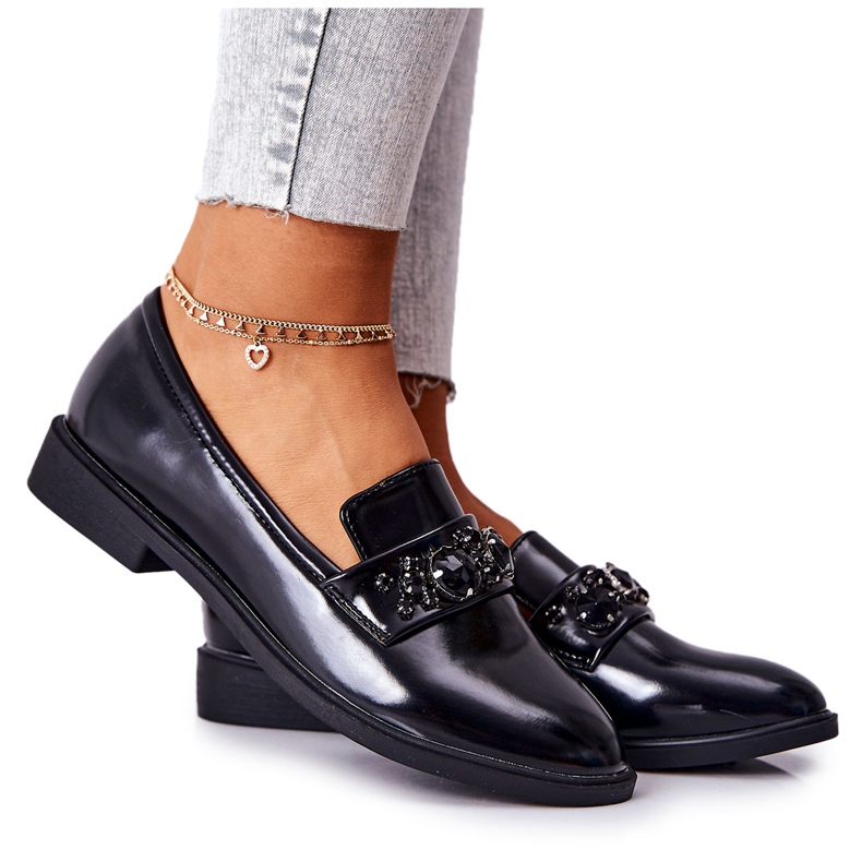 PG1 Boty S ozdobným černým proužkem Valisso černá