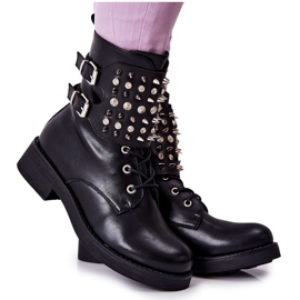 Boty S Cvoky Na Zipu Černá Laurena černý