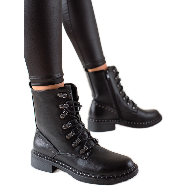 Super Me Neformální lovci z ekologické kůže černá