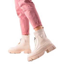 Bestelle Nazouvací Dělníci Se Zipem béžový