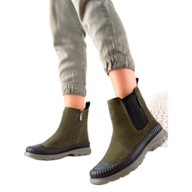 Dámské kozačky Big Star II274355 zelený