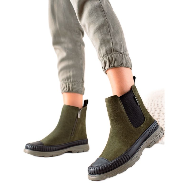 Dámské kozačky Big Star II274355 zelená