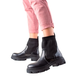 TRENDI Nazouvací tašky na platformě černý