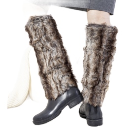 Černé boty do deště s kožešinou Melgar černý