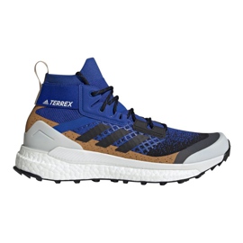 Boty Adidas Terrex Free Hiker Primeblue M FZ3626 modrý Boty Adidas Terrex Free Hiker Primeblue M FZ3626 modrý