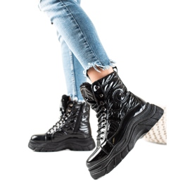 Černé Boty Na Platformě VINCEZA černý