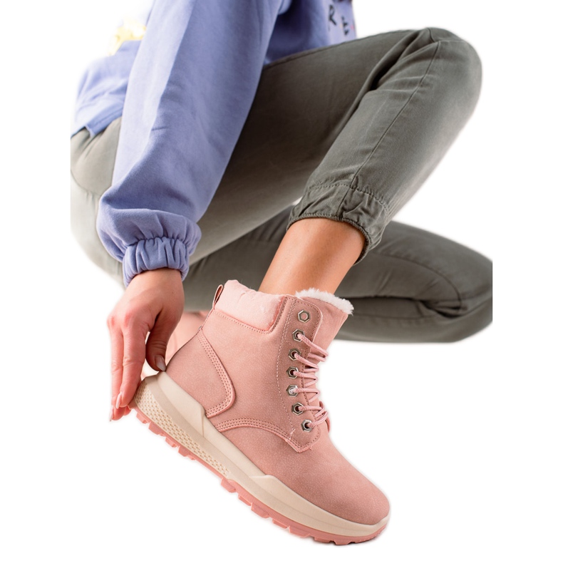 TRENDI Růžové Trappery růžový