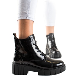 Goodin Klasické Trapper Boty Na Platformě černý