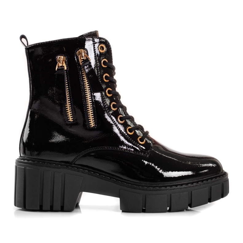 Goodin Módní trapery s ozdobnými zipy černá