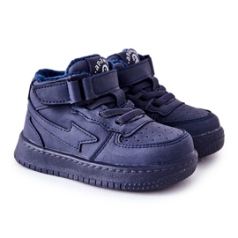 Dětské zateplené vysoké sportovní boty Navy Clafi modrý