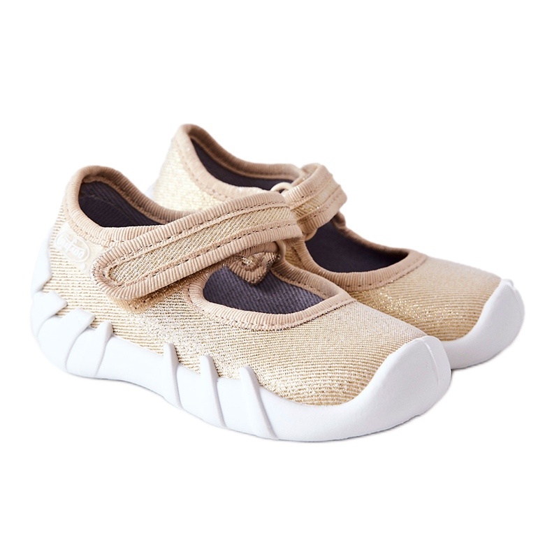 BEFADO S.A. Pantofle Inblu Shiny 109P224 Gold Ballerina