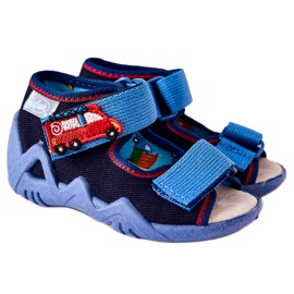BEFADO S.A. Sandály Inblu Se suchým zipem 350P014 Navy Blue námořnická modř
