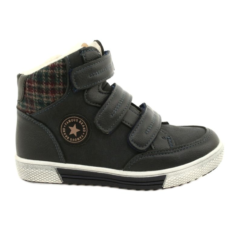 American Club Vysoké sportovní boty s kožešinou American GC19 / 21 Navy Blue modrý